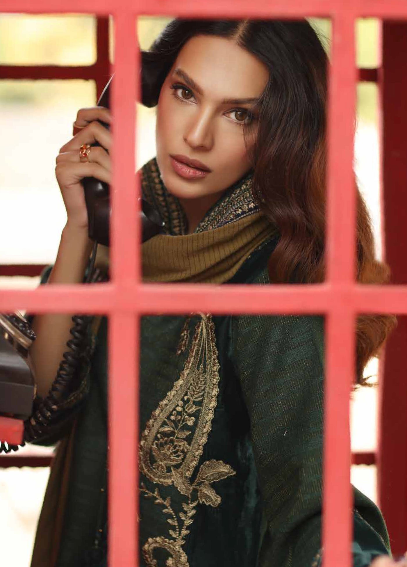 Charizma Signature Unstitched Embroidered Peach Leather 3 Piece CRZ25SP CSW5-07 - Winter Collection