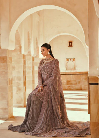 Mehr-un-Nissa By Florent Unstitched Wedding Embroidered Chiffon 4 Piece FL25 FL-2 KASHMALA - Formals Collection