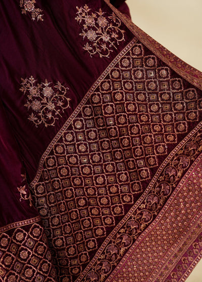 Zarif Unstitched Embroidered Raw Silk Suits 3 Piece ZRF25UF  ZRF-VS-02 - Festive Collection