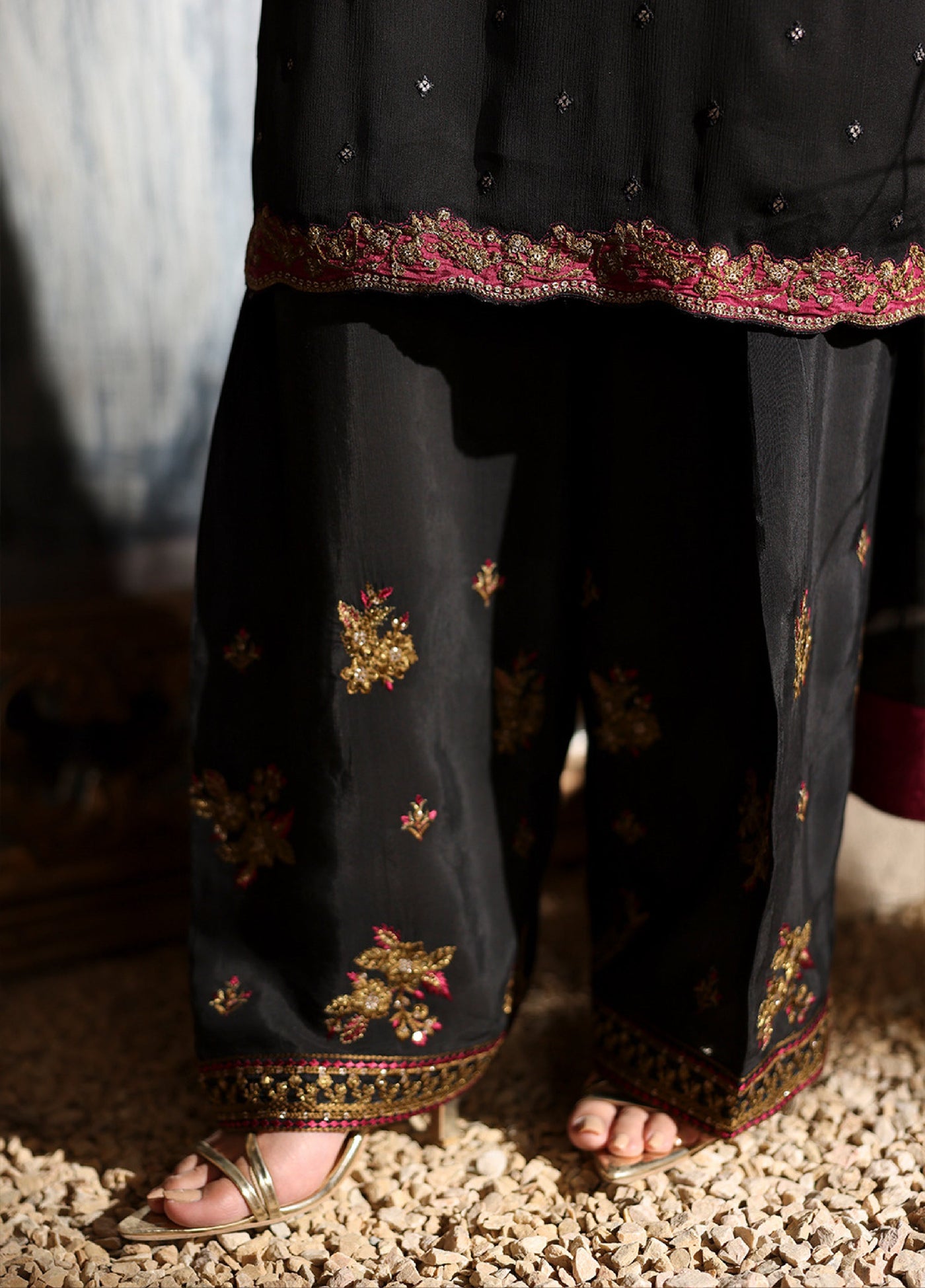 Luxe by Azure Unstitched Chiffon Embroidered Suits 3 Piece AZ25LF Mystere - Festive Collection