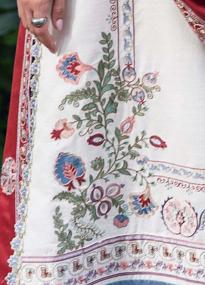 Symphony Hemline by Mushq Unstitched Karandi Embroidered 3 Piece MU25SK Coper Blaze - Winter Collection