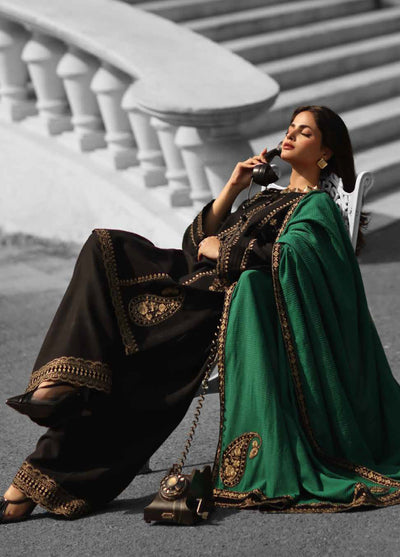 Charizma Signature Unstitched Embroidered Peach Leather 3 Piece CRZ25SP CSW5-06 - Winter Collection