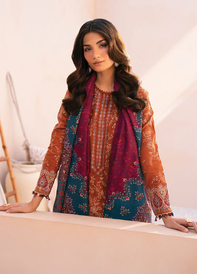 Rang e Khizaan by Xenia Unstitched Khaddar Embroidered Suits 3 Piece XE25SW D-07 SALIAH - Winter Collection