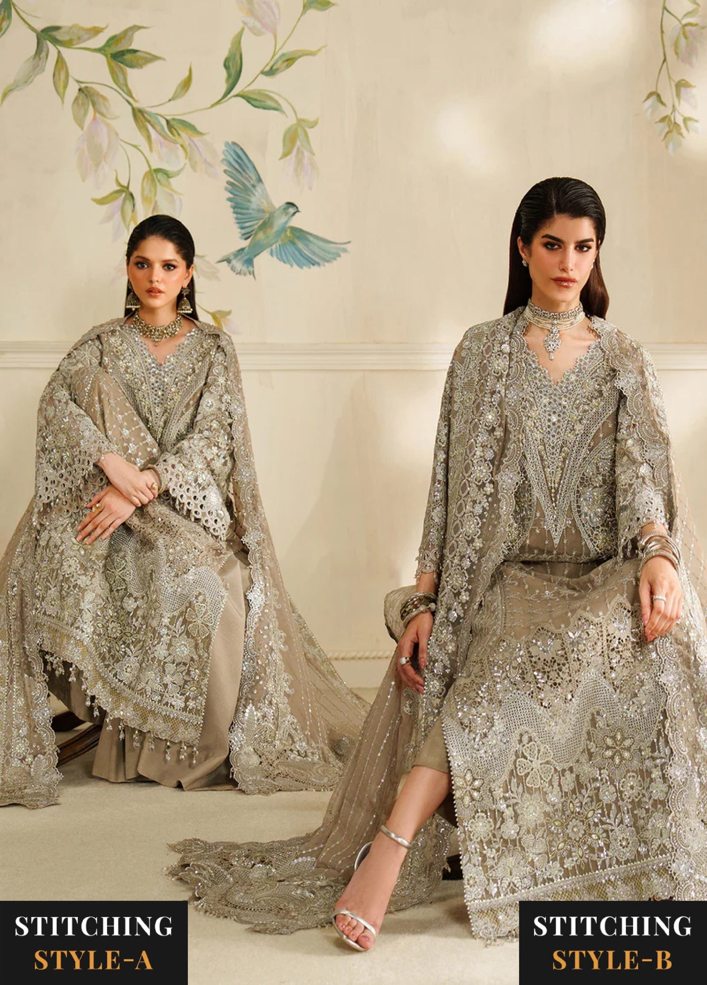 Chantelle by Baroque Unstitched Embroidered Organza 3 piece BQ25CF V14- D 08 - Formals Collection