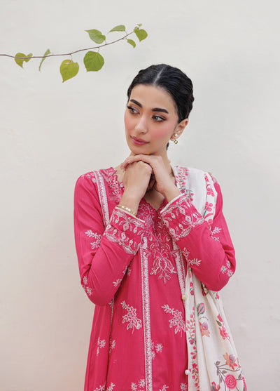 Xenia Unstitched Slub Khaddar Unstitched Embroidered Suits 3 Piece XE25SK D-05 Daivi - Winter Collection