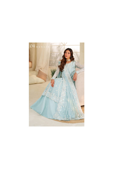 Meesa by Zarif Unstitched Chiffon Embroidered Suits 3 Piece ZAF25MF ZRF-ML-04 MUNAAR - Winter Collection