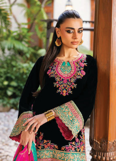 Zainab Chottani Unstitched Velvet Embroidered 3 Piece ZC25UV Zeba - Festive Collection