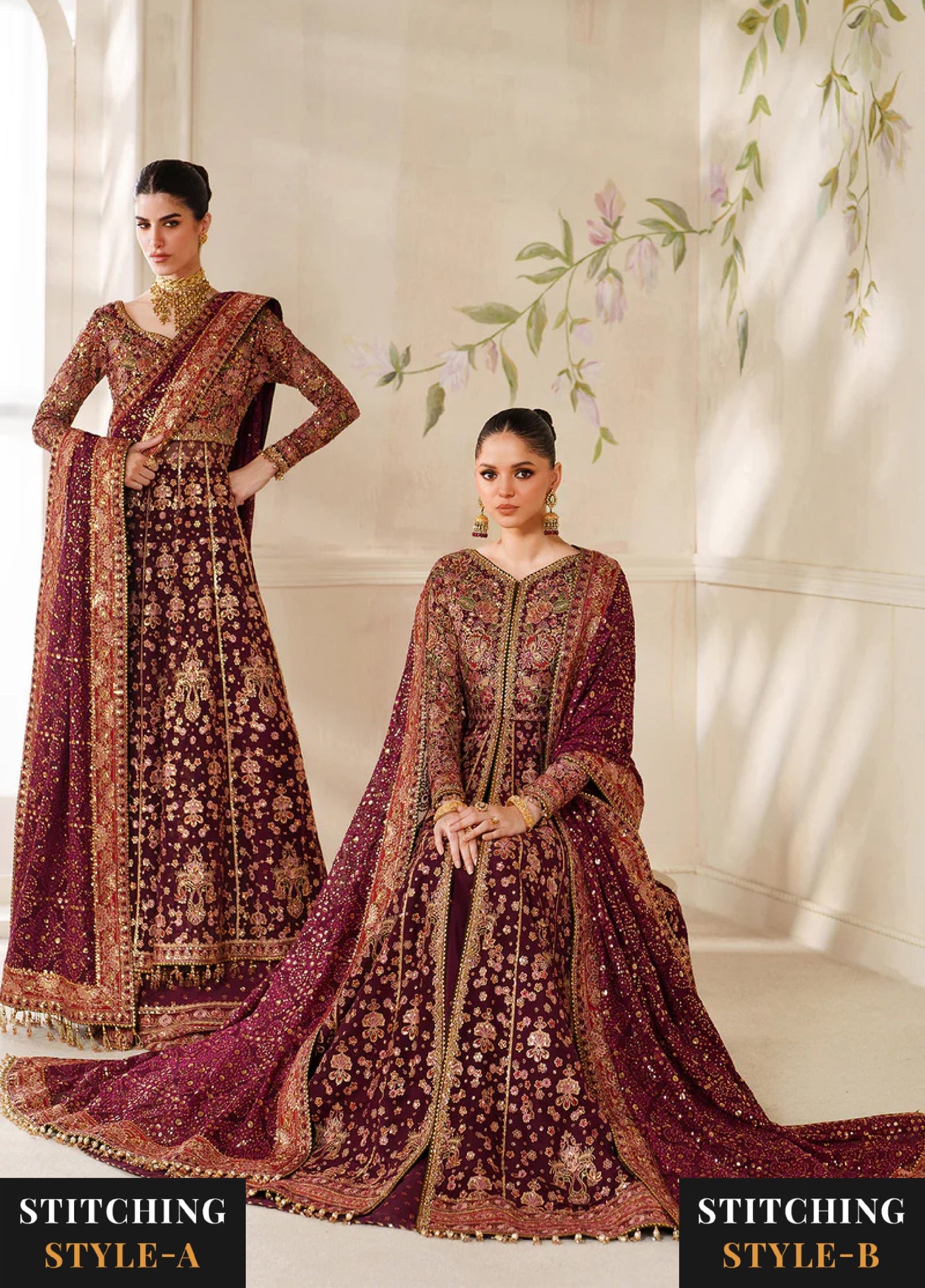Chantelle by Baroque Unstitched Embroidered Chiffon 3 piece BQ25CF V14- D 05 - Formals Collection