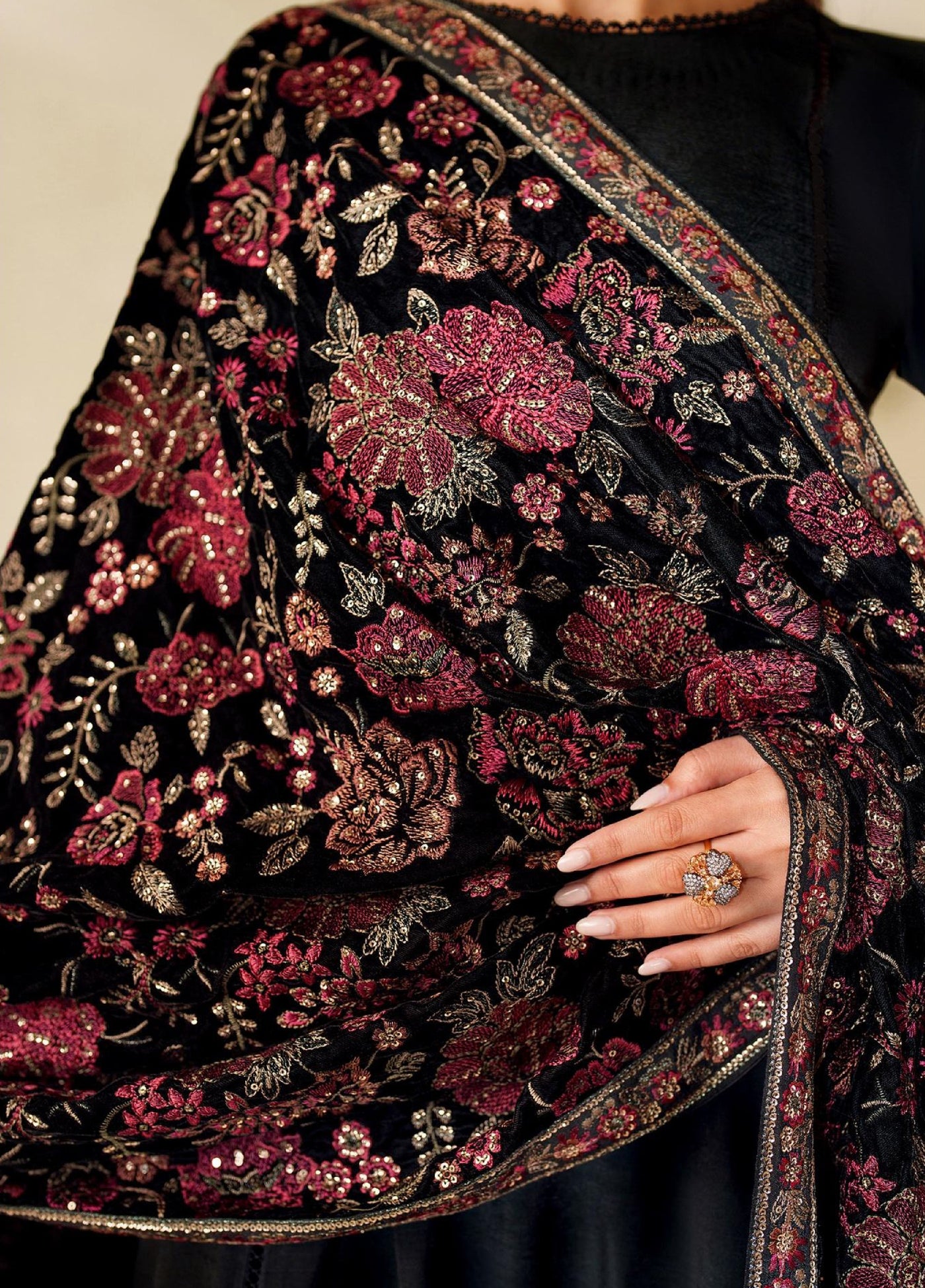 Zarif Unstitched Embroidered Raw Silk Suits 3 Piece ZRF25UF  ZRF-VS-03 - Festive Collection