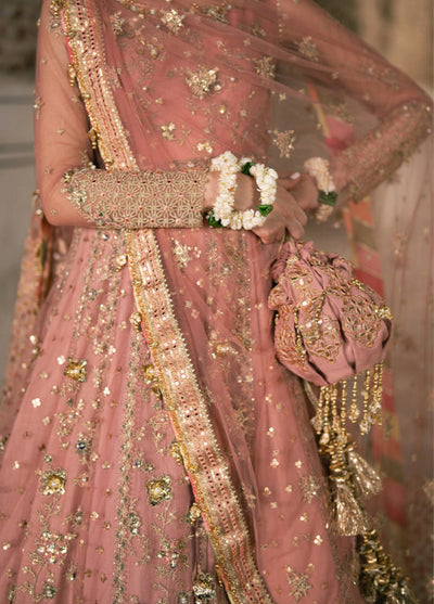 Zarlish Makhfi by Mohsin Naveed Ranjha Unstitched Embroidered Net Suits 3 Piece MNR25ZM Khusboo - Festive Collection