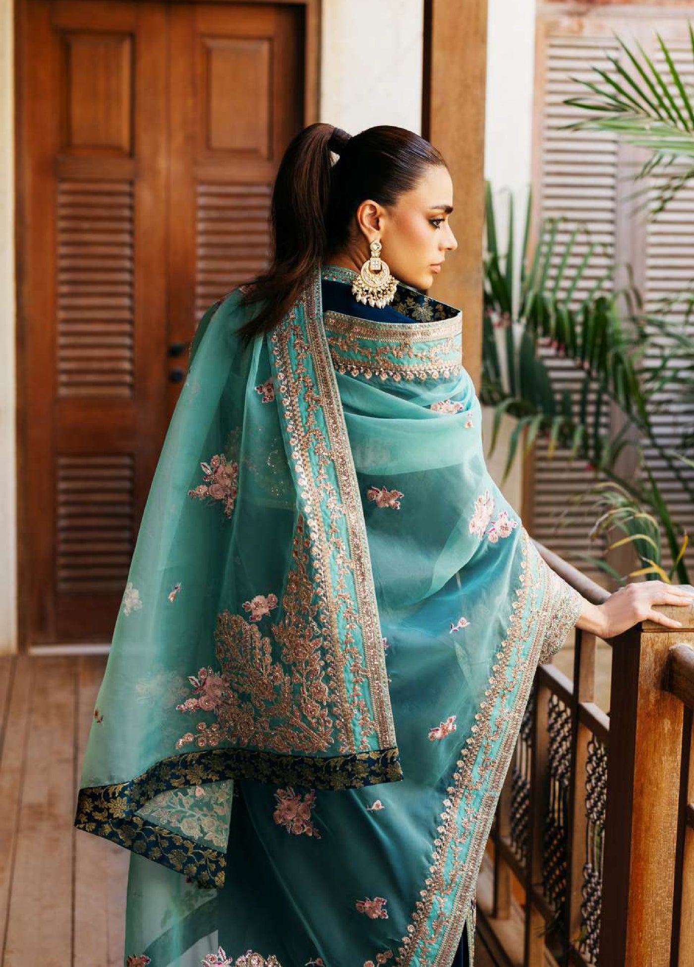 Zainab Chottani Unstitched Velvet Embroidered 3 Piece ZC25UV Elsa - Festive Collection