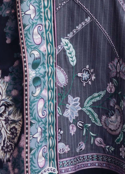 Symphony Hemline by Mushq Unstitched Karandi Embroidered 3 Piece MU25SK Silver Mist - Winter Collection