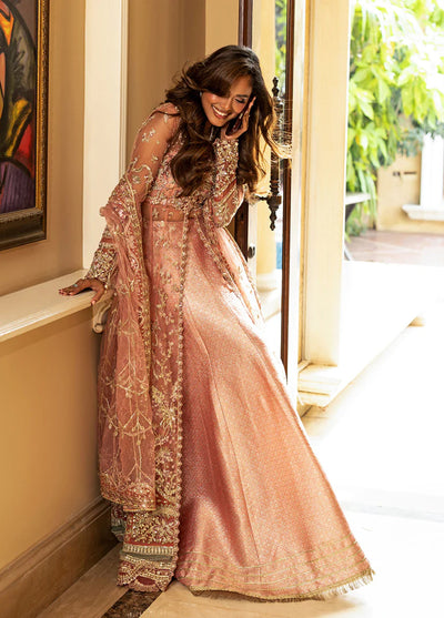 Darling by Mushq Unstitched Embroidered Net 4 Piece Suits MU25DW Naina - Wedding Collection