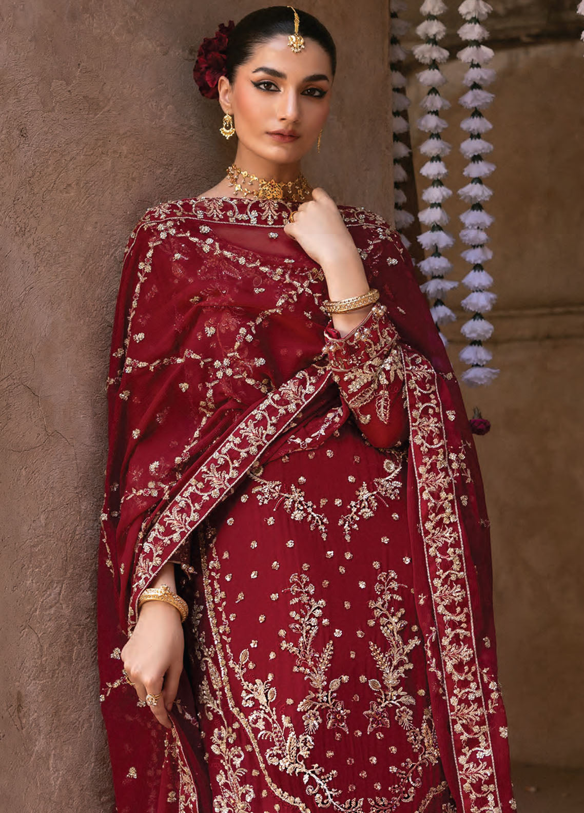 The Empress by Emaan Adeel Embroidered Organza Suits Unstitched 3 Piece EA25TE D-10 Rosmyn