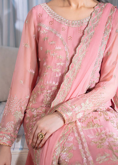Dastaan by Neeshay Embroidered Chiffon Suits Unstitched 3 Piece NSH25DU Gulrukh - Formals Collection
