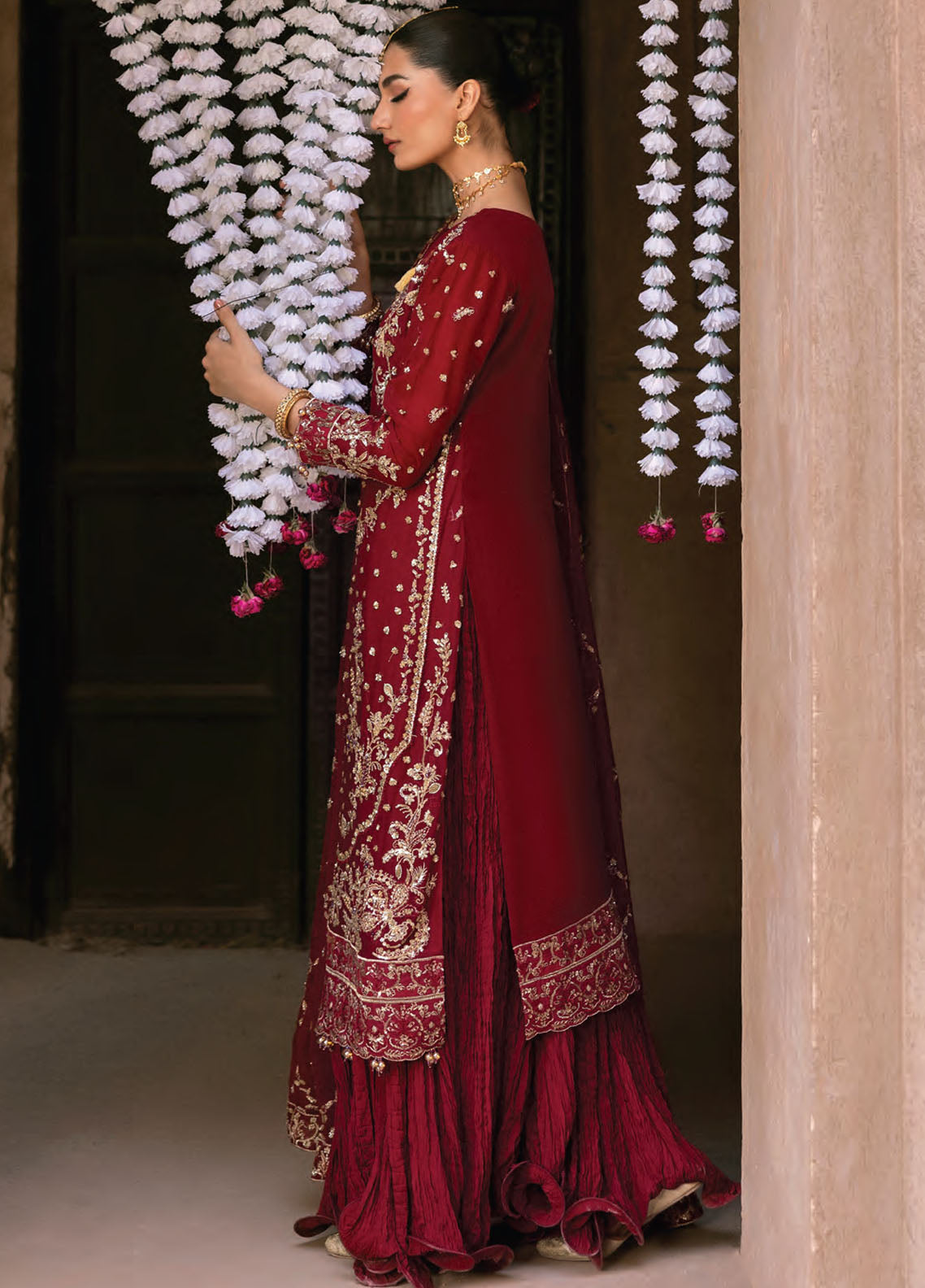 The Empress by Emaan Adeel Embroidered Organza Suits Unstitched 3 Piece EA25TE D-10 Rosmyn