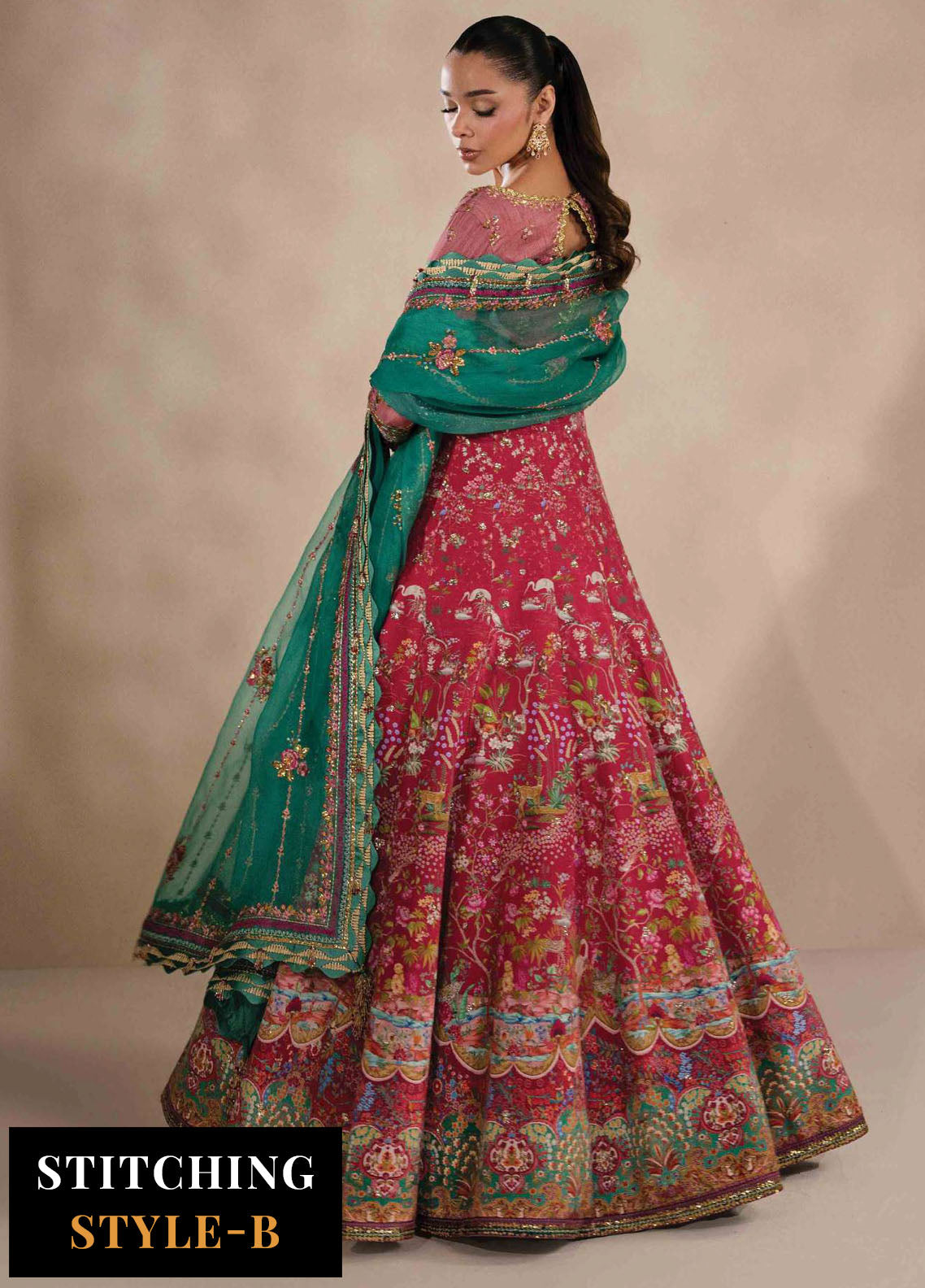 Lilianne by Republic Womenswear Embroidered Raw Silk Suits Unstitched 3 Piece RW25LW D-07 Floriane - Formal Collection