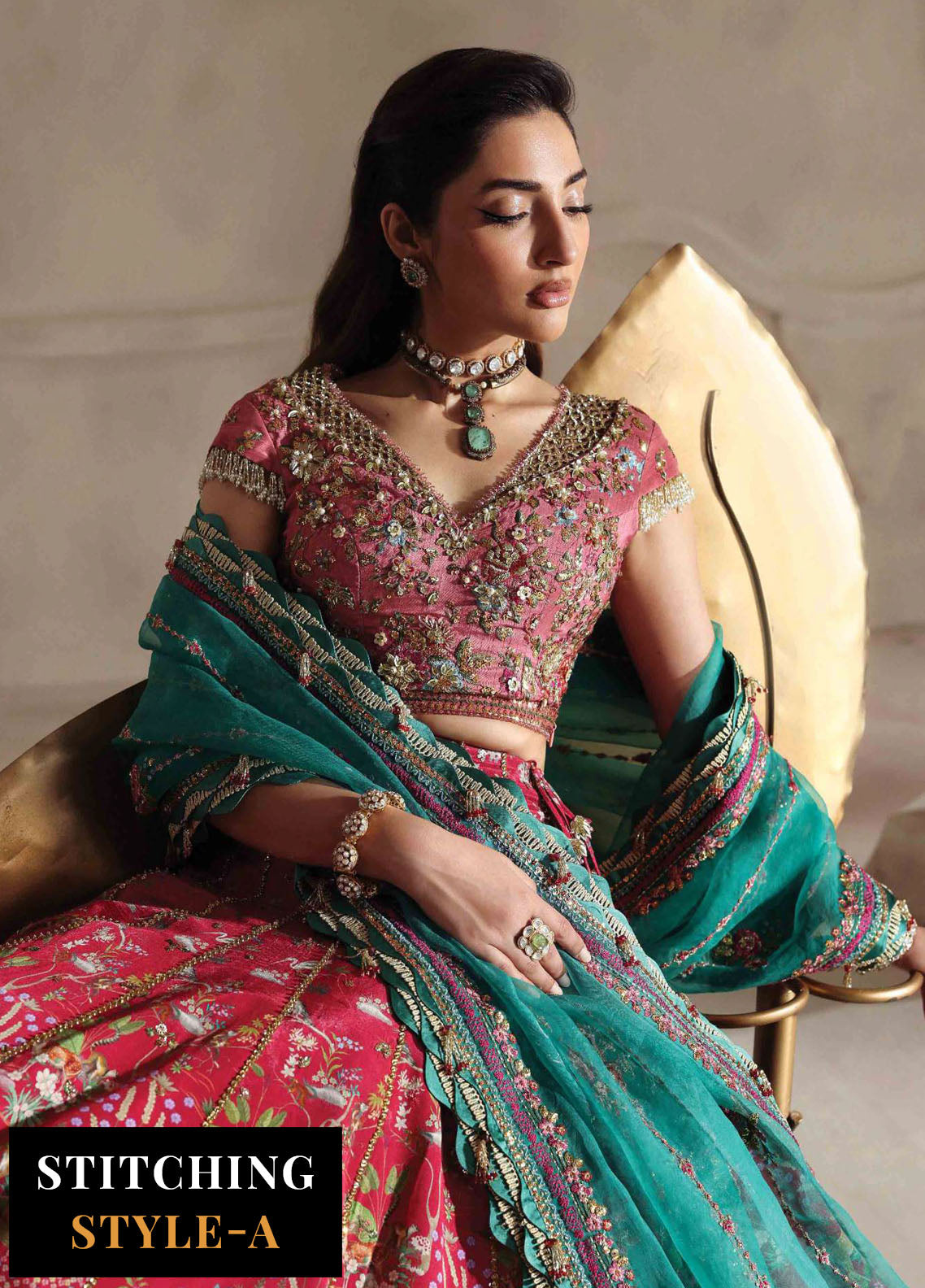 Lilianne by Republic Womenswear Embroidered Raw Silk Suits Unstitched 3 Piece RW25LW D-07 Floriane - Formal Collection