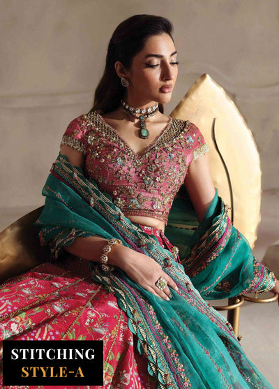 Lilianne by Republic Womenswear Embroidered Raw Silk Suits Unstitched 3 Piece RW25LW D-07 Floriane - Formal Collection