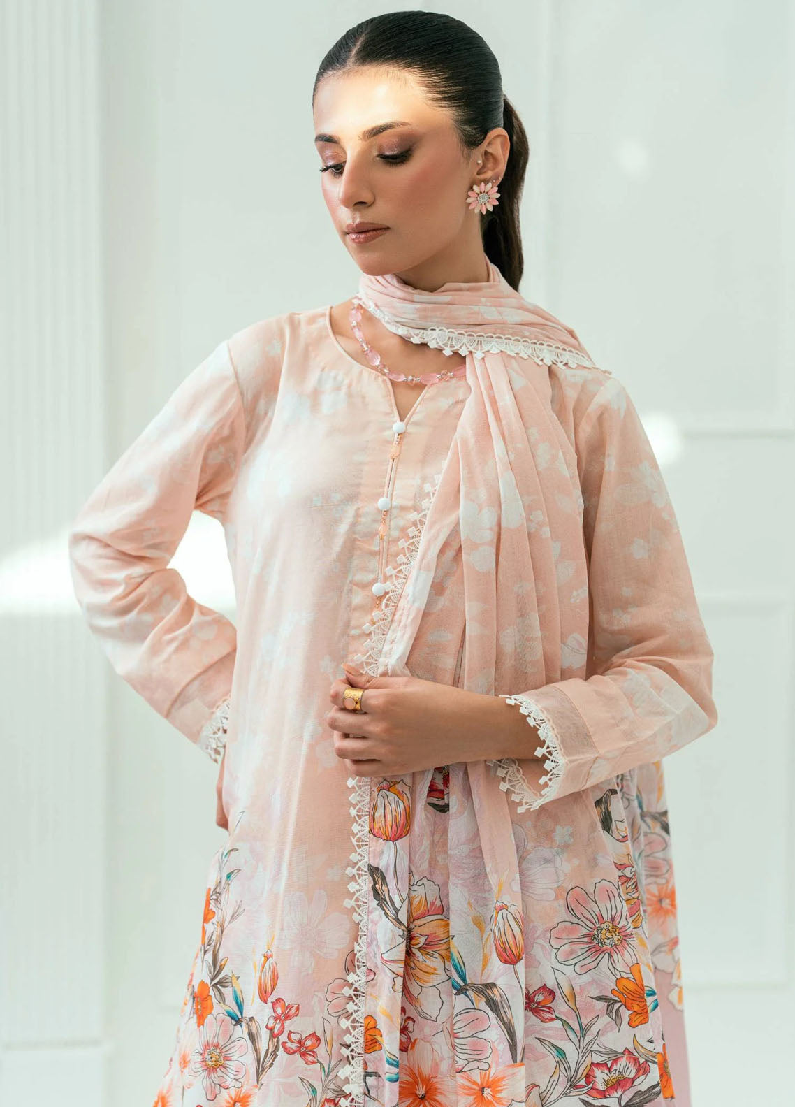 Amal Printed Lawn Suits Unstitched 3 Piece AL25AUS D-1