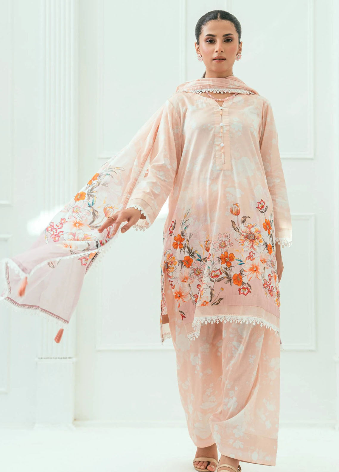 Amal Printed Lawn Suits Unstitched 3 Piece AL25AUS D-1