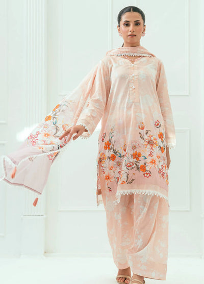 Amal Printed Lawn Suits Unstitched 3 Piece AL25AUS D-1