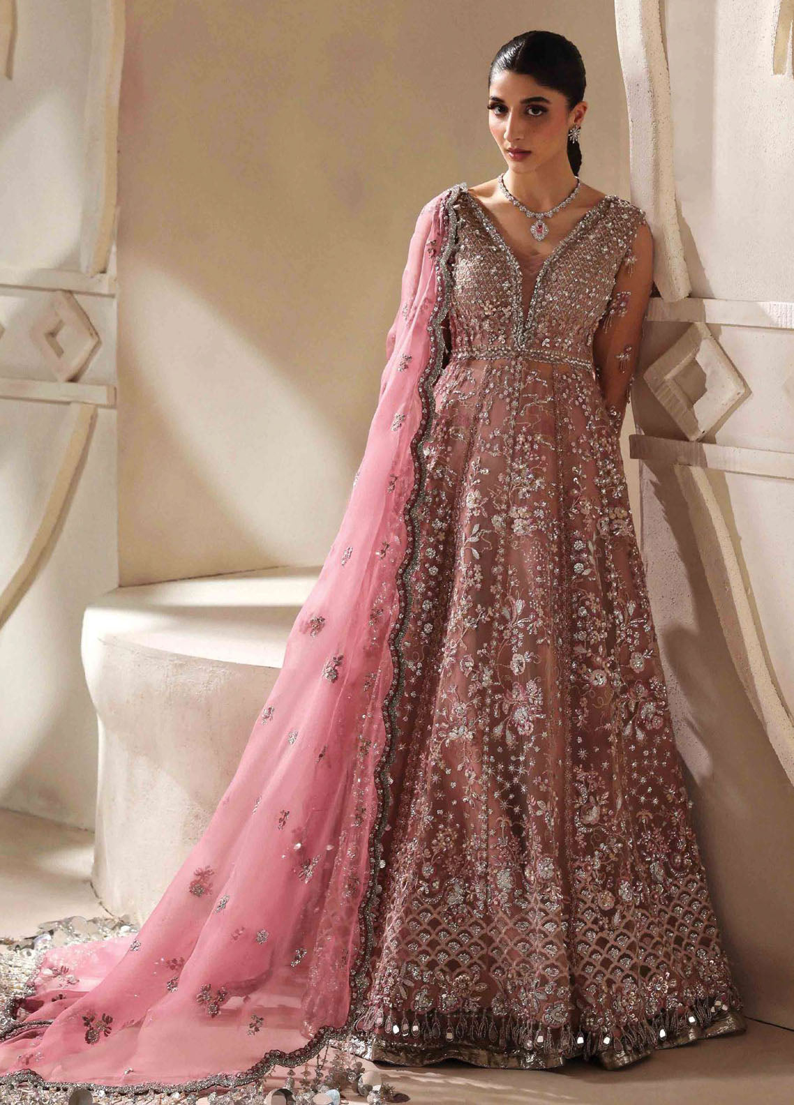 Lilianne by Republic Womenswear Embroidered Organza Suits Unstitched 3 Piece RW25LW D-05 Juliane - Formal Collection