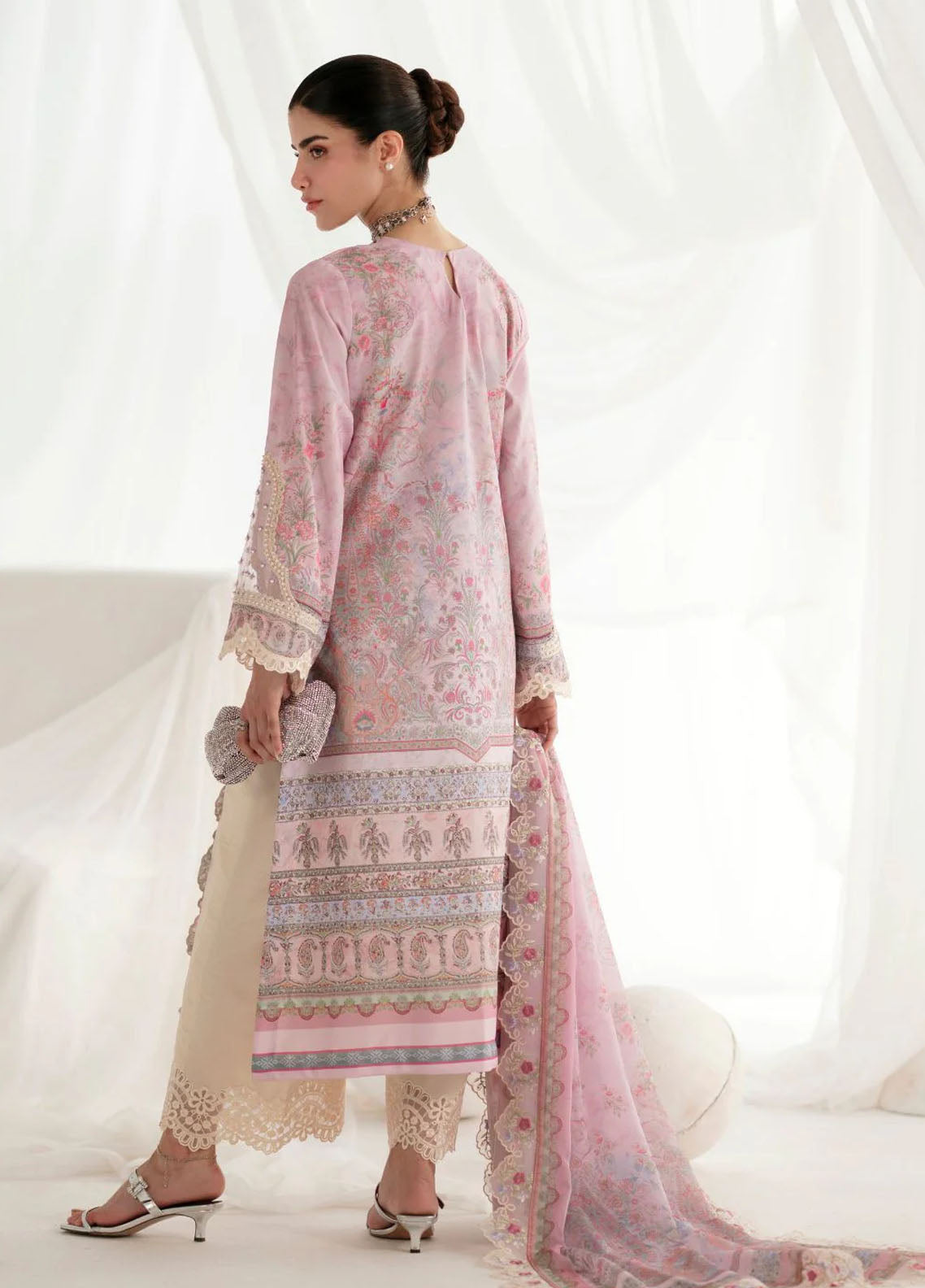 Garden Whisper by Ajr couture Embroidered Silk Suits Unstitched 3 Piece AJR25GWAJR-PS-05 Serenya - Formals Collection