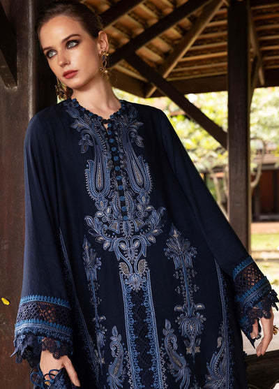 M Prints by Maria B Unstitched Twill Linen Embroidered Suits 3 Piece MB25PW D-3 B - Winter Collection