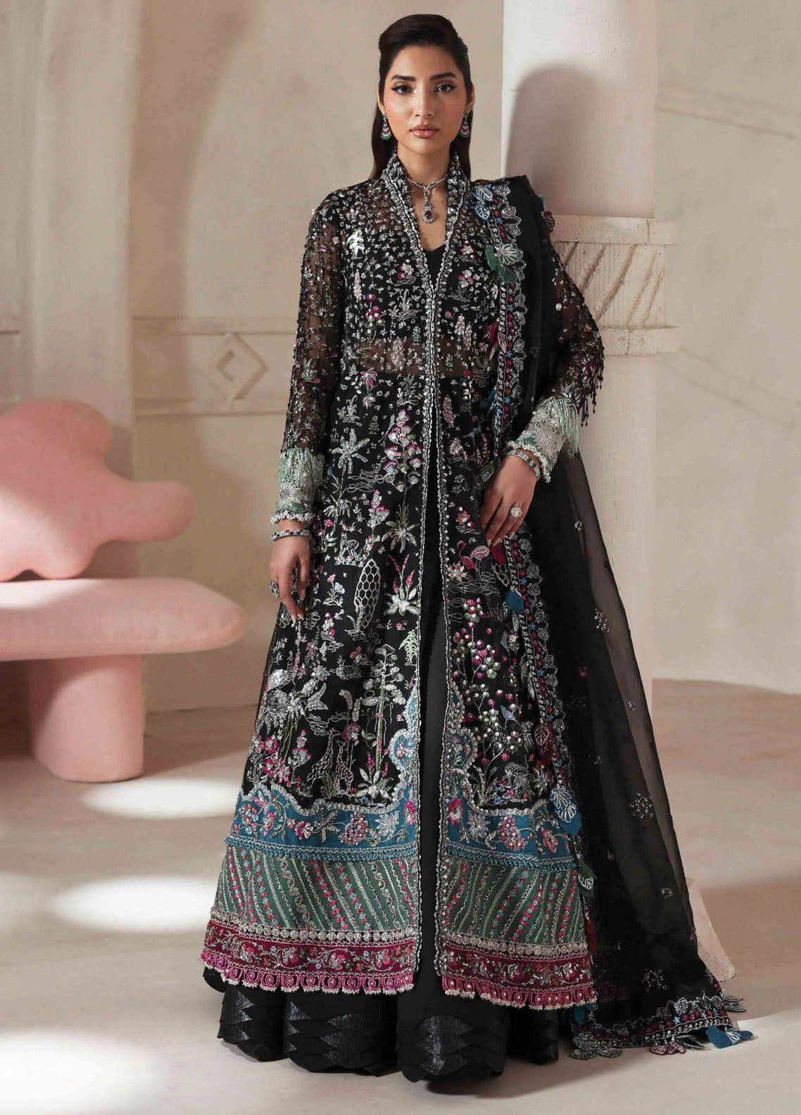 Lilianne by Republic Womenswear Embroidered Organza Suits Unstitched 3 Piece RW25LW D-04 Auriane - Formal Collection