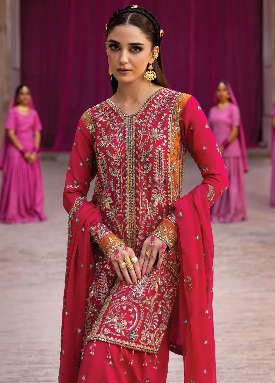The Empress by Emaan Adeel Embroidered Organza Suits Unstitched 3 Piece EA25TE D-04 Maelissa