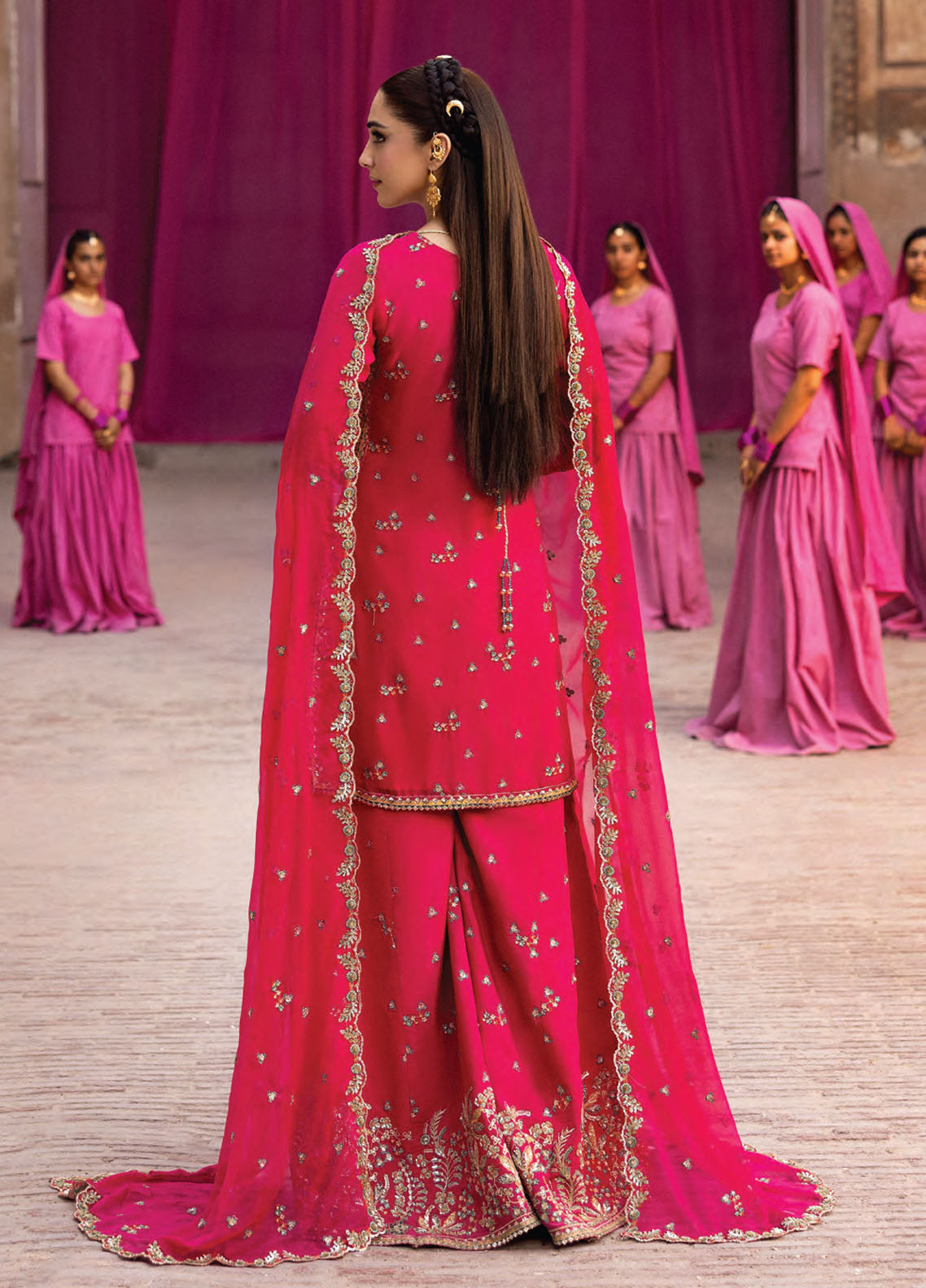 The Empress by Emaan Adeel Embroidered Organza Suits Unstitched 3 Piece EA25TE D-04 Maelissa