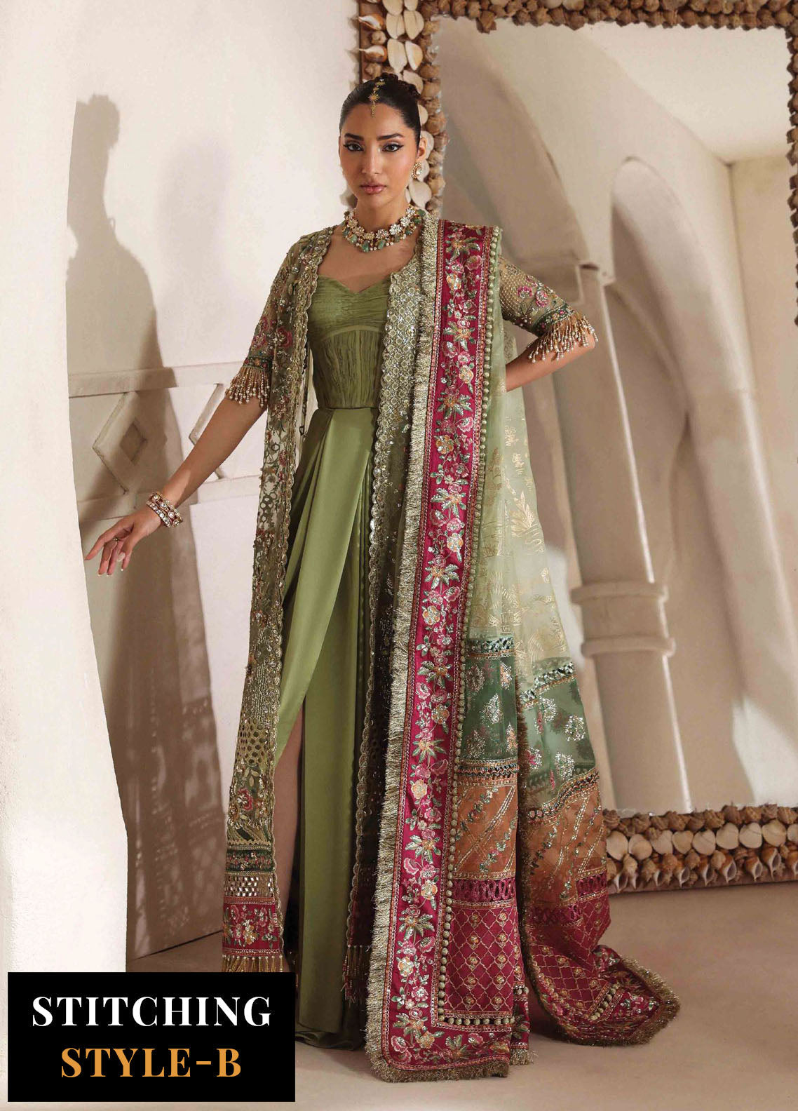 Lilianne by Republic Womenswear Embroidered Organza Suits Unstitched 3 Piece RW25LW D-02 Eliane - Formal Collection