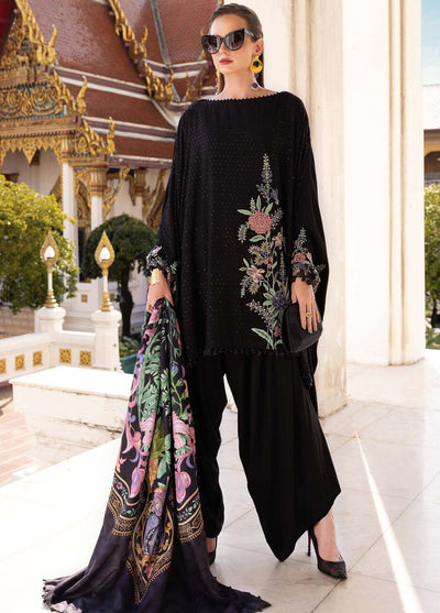 M Prints by Maria B Unstitched Twill Linen Embroidered Suits 3 Piece MB25PW D-2 B - Winter Collection