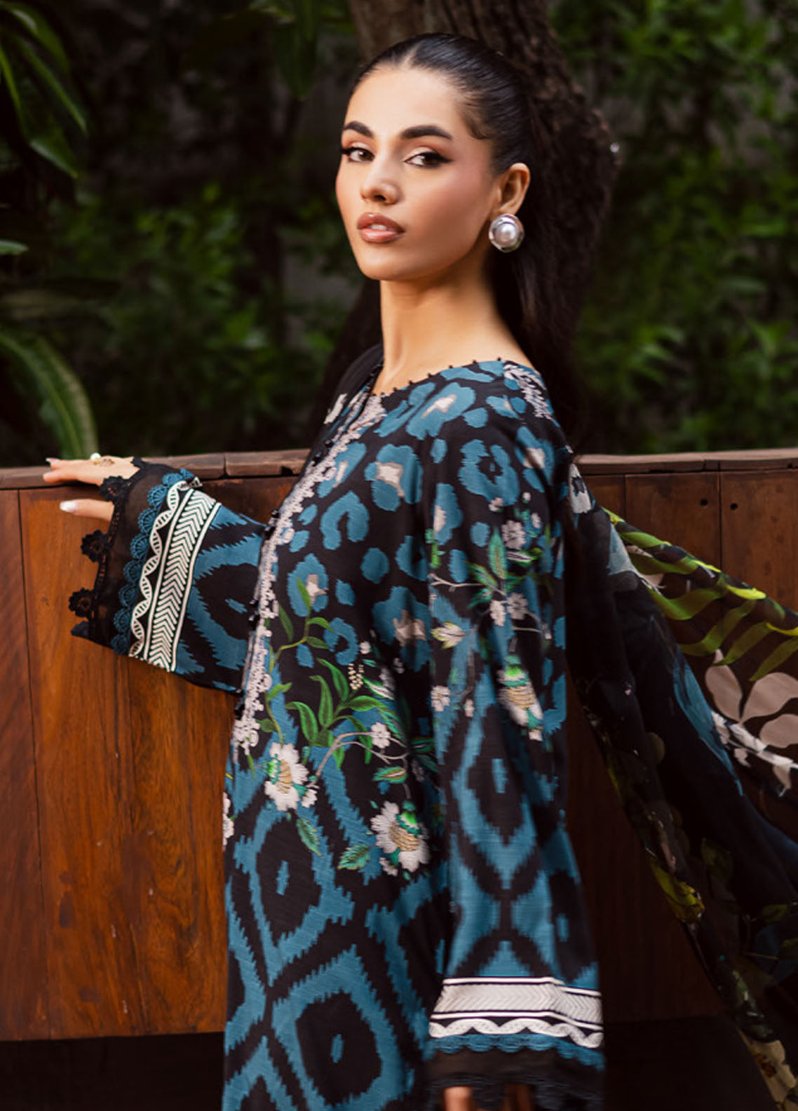 Nureh Printed Slub Linen Suits Unstitched 3 Piece NU25VL SP-165 - Winter Collection