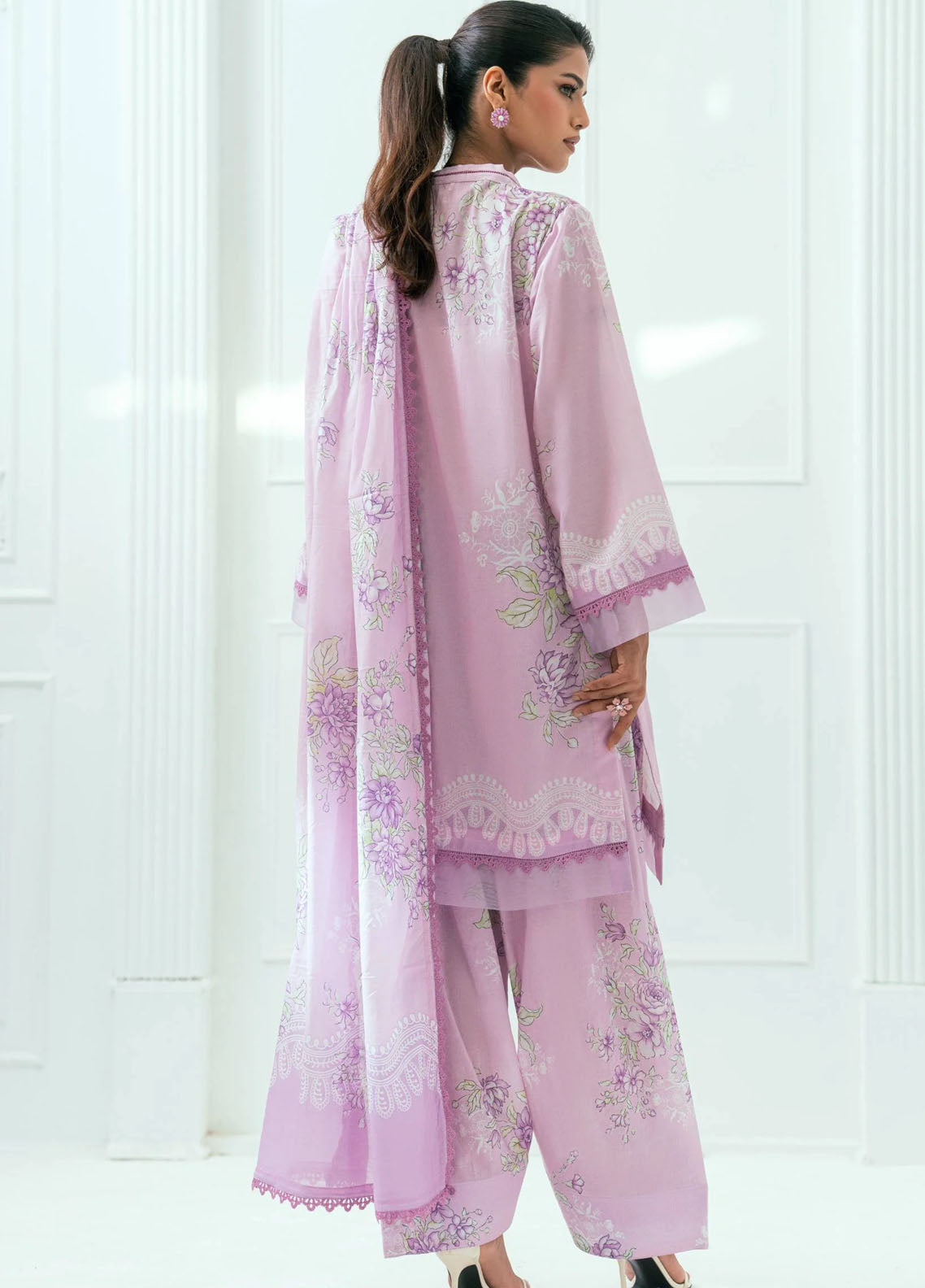 Amal Printed Lawn Suits Unstitched 3 Piece AL25AUS D-4