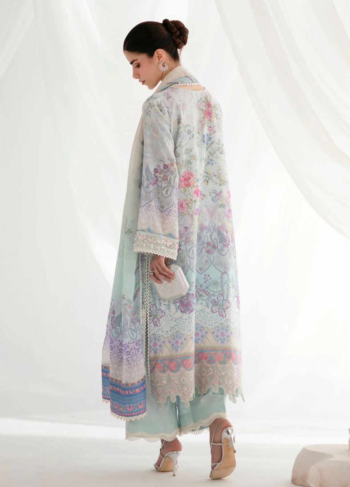 Garden Whisper by Ajr couture Embroidered Silk Suits Unstitched 3 Piece AJR25GWAJR-PS-04 Aurina - Formals Collection