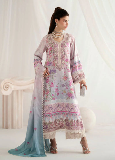 Garden Whisper by Ajr couture Embroidered Silk Suits Unstitched 3 Piece AJR25GWAJR-PS-01 Floris - Formals Collection