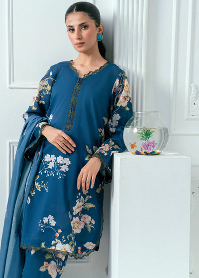 Amal Printed Lawn Suits Unstitched 3 Piece AL25AUS D-7