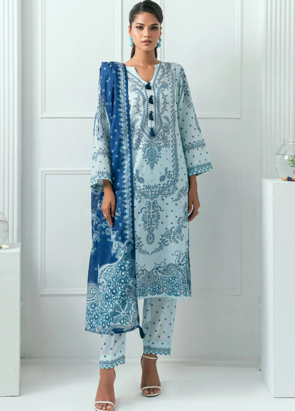 Amal Printed Lawn Suits Unstitched 3 Piece AL25AUS D-10