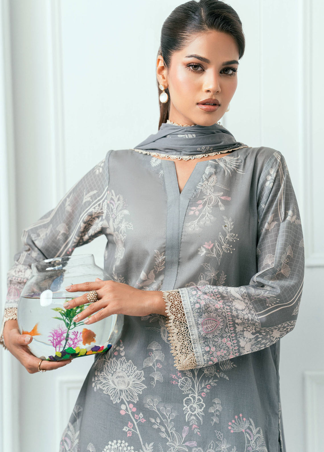 Amal Printed Lawn Suits Unstitched 3 Piece AL25AUS D-11