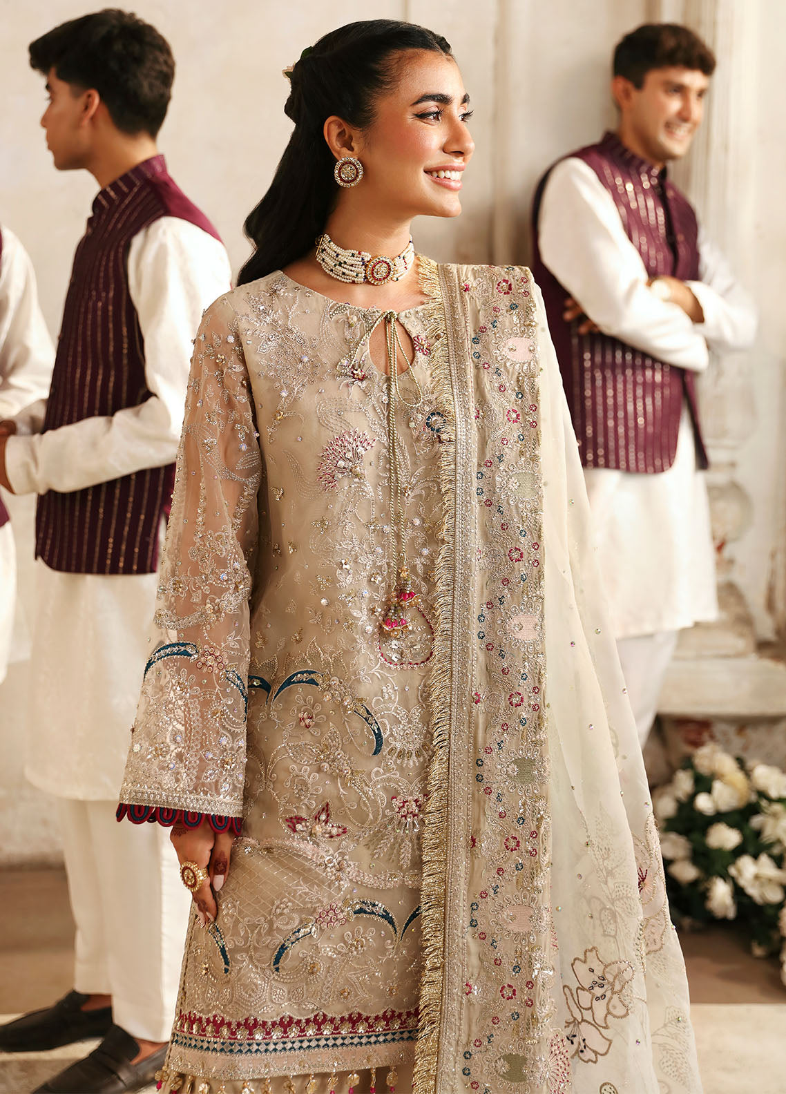 Jhoomro By Nureh Unstitched Luxury Formals Collection 2024 NL-72 Chandni