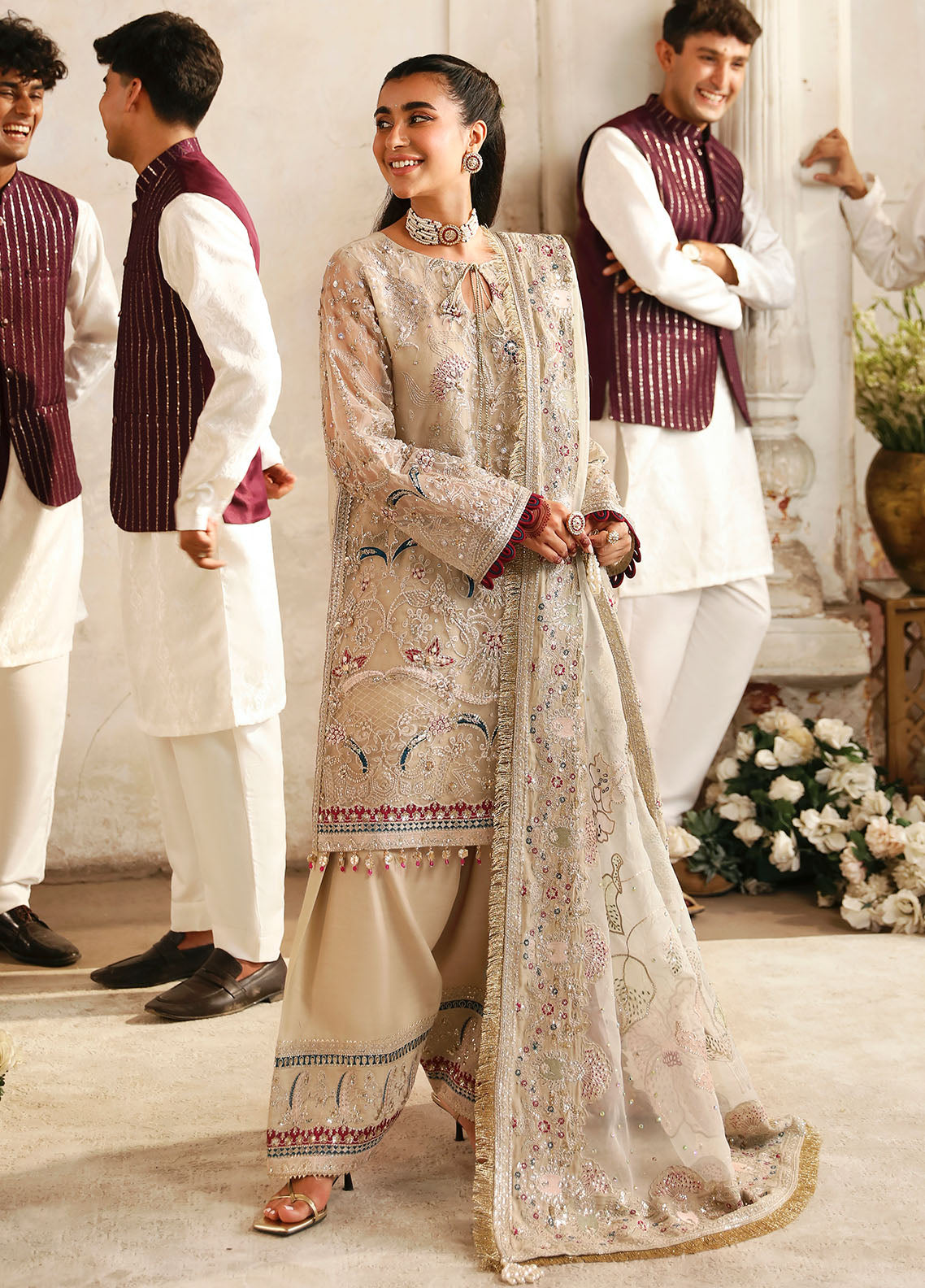 Jhoomro By Nureh Unstitched Luxury Formals Collection 2024 NL-72 Chandni