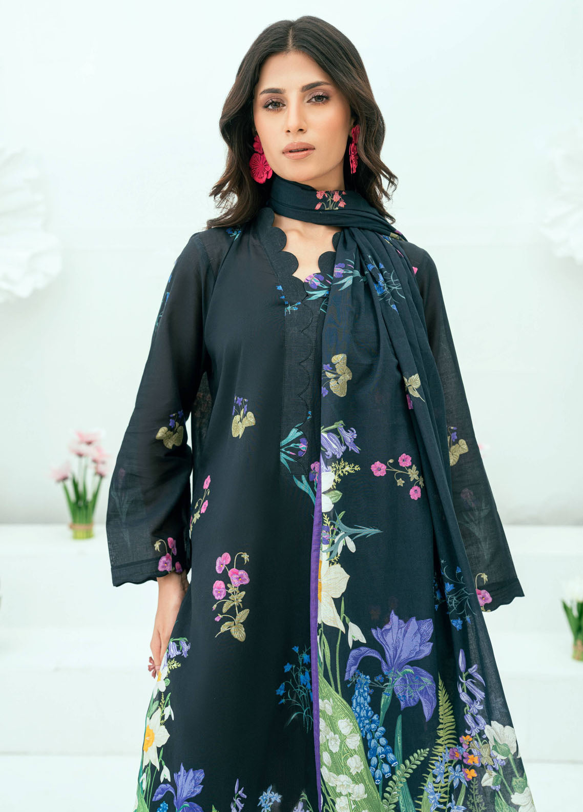 Amal Printed Lawn Suits Unstitched 3 Piece AL25AUS D-13