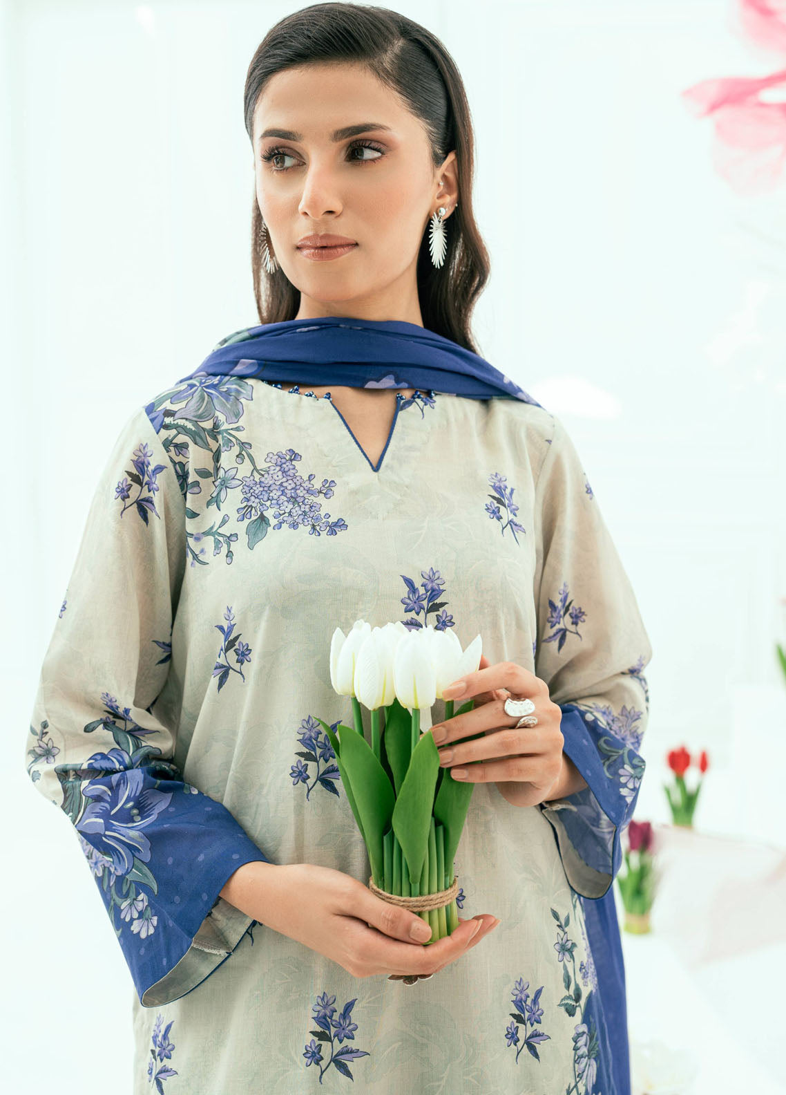 Amal Printed Lawn Suits Unstitched 3 Piece AL25AUS D-14