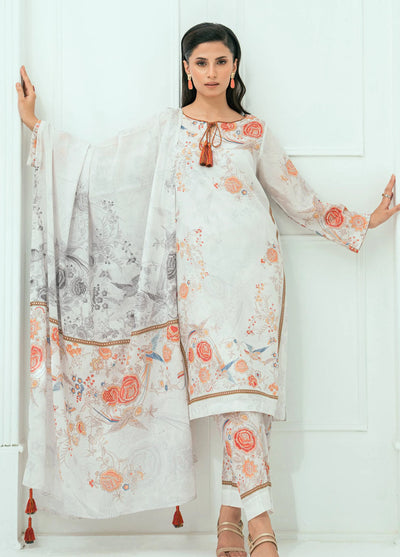 Amal Printed Lawn Suits Unstitched 3 Piece AL25AUS D-15