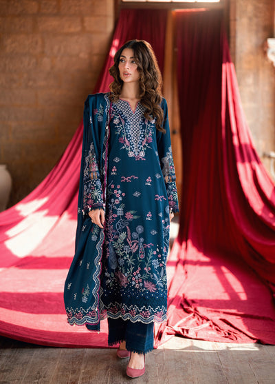 Zync by Florent One Nation Unstitched Khaddar Embroidered Suits 3 Piece FL25ON FL-4B - Casual Collection