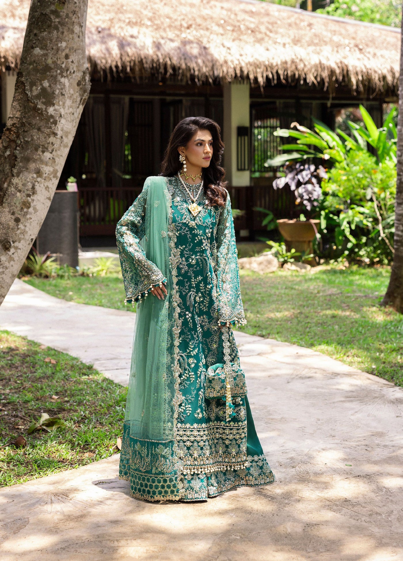 Saira Rizwan Unstitched Organza Embroidered Suits 3 Piece SR25UF SRF25-04 Kiana - Formal Collection