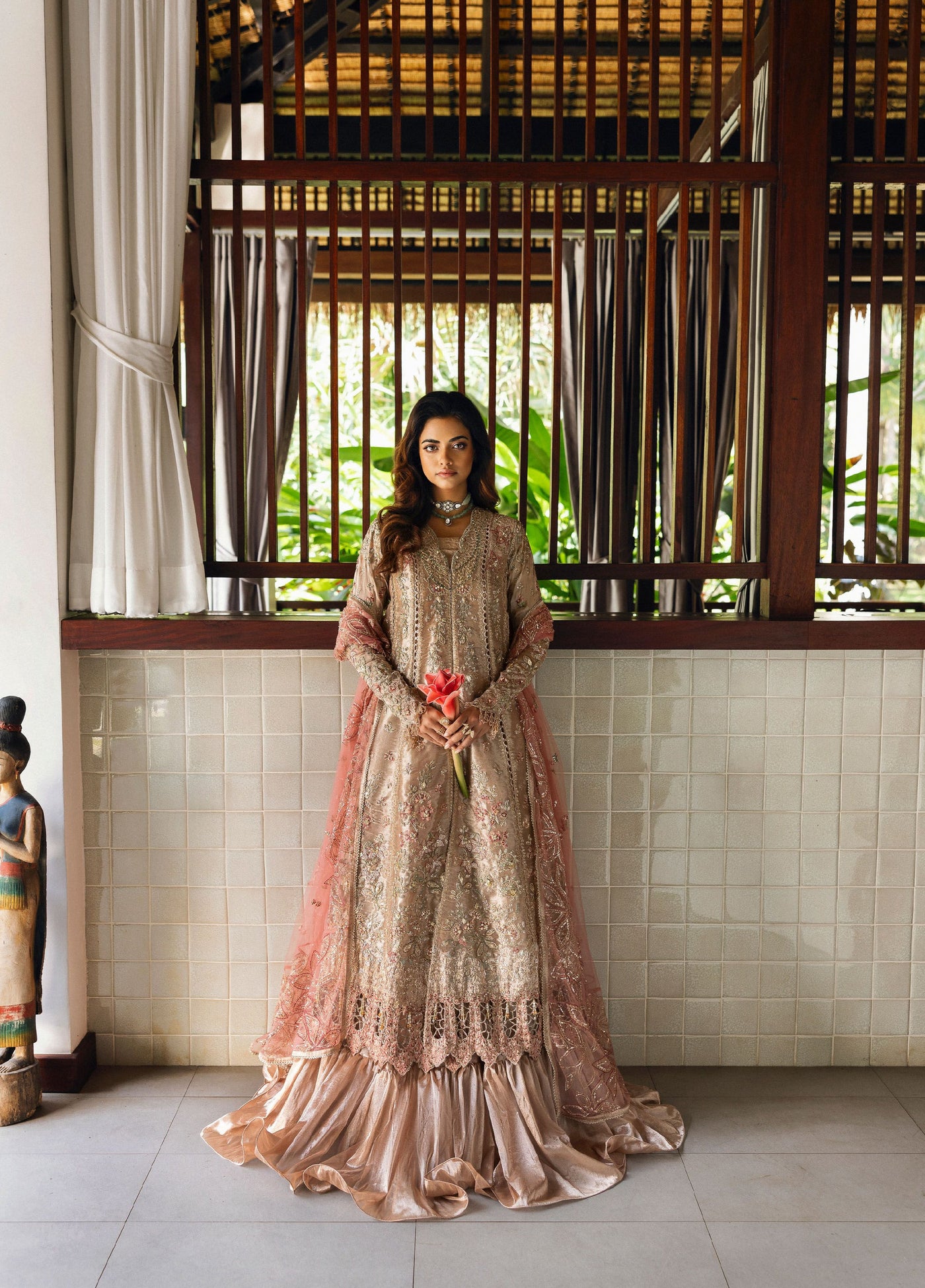 Saira Rizwan Unstitched Tissue Embroidered Suits 3 Piece SR25UF SRF25-03 Rohana - Formal Collection