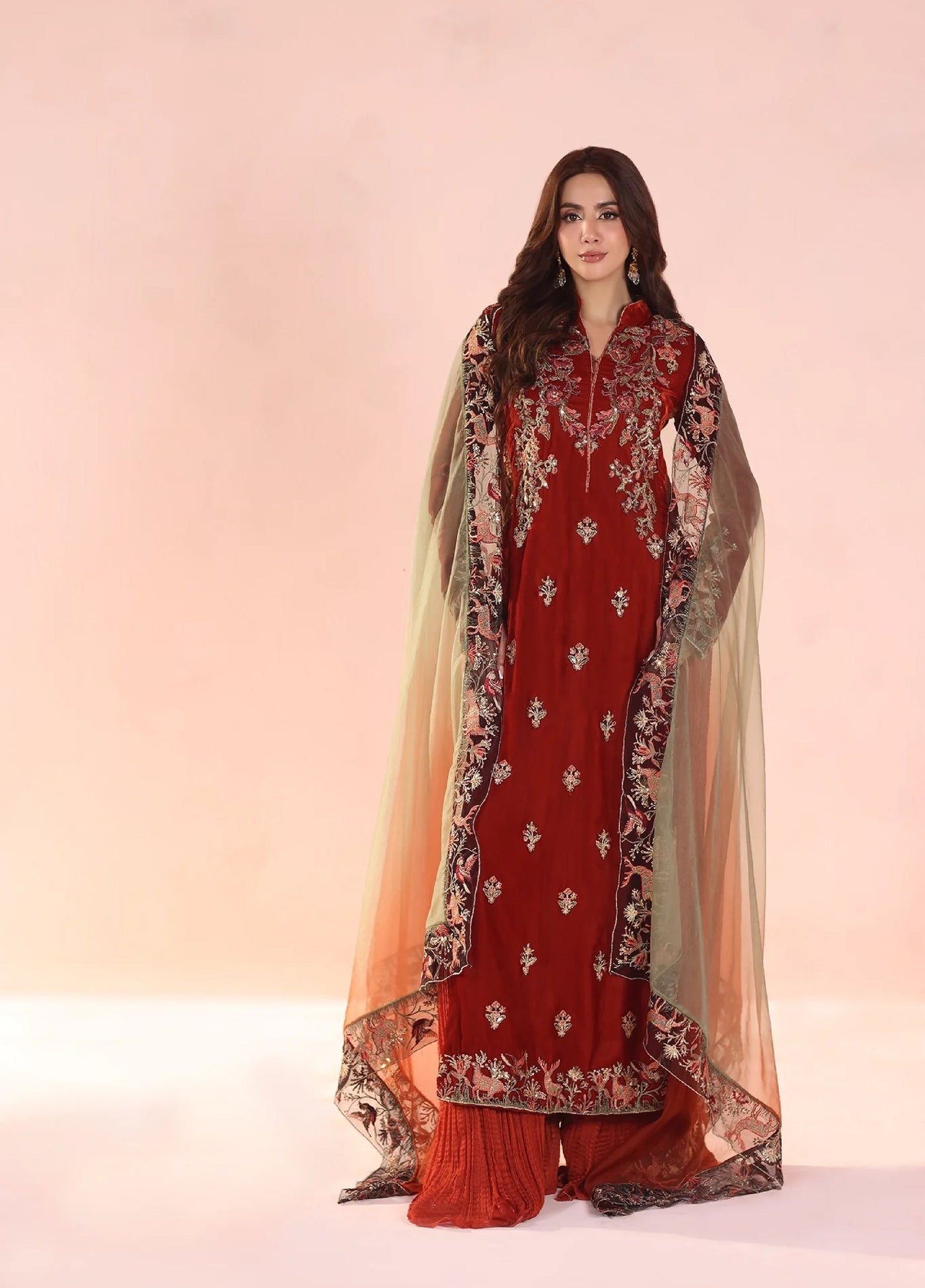 Eterna by Musferah Saad Pret Embroidered Velvet 3 Piece Ember Glow - Festive Collection